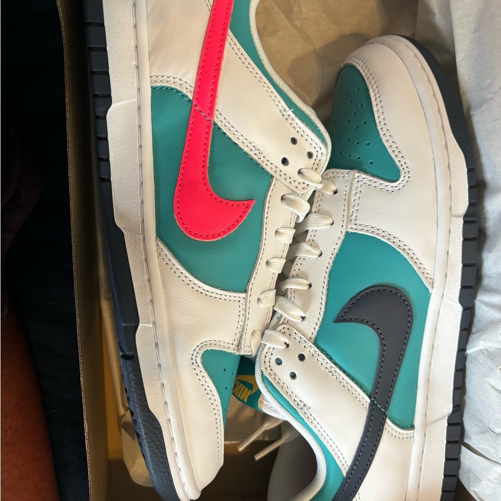 Nike Dunk Low Teal and Pink Sneakers